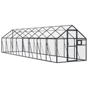 Voliera a gabbia 1,79 x 8 x 1,85 m alluminio antracite 02_0045636