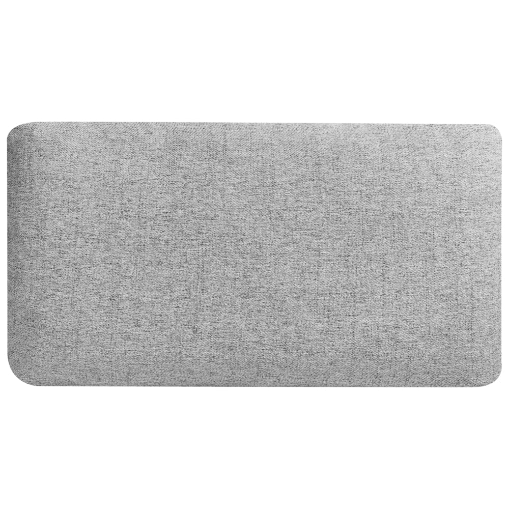 Divano 4 posti in tessuto minimalista Poliestere Gambe in metallo Braccioli grigio