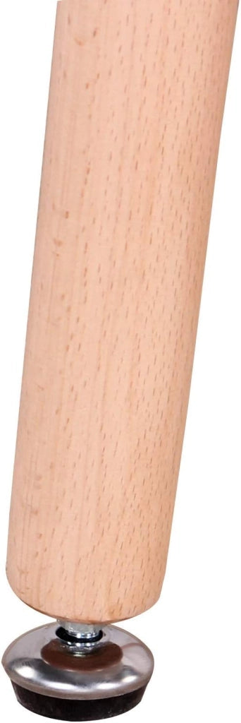 GrandCA HOME Set di Mobili, Tavolo da Pranzo Rotondo e 4 Sedie da Pranzo, Piano Resistente, Sedile Imbottito, Gambe in Legno di Faggio, Nero
