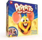 Gioco da tavolo-Rocco Giocattoli -Peperito Topino Mangiadito,fatti coraggio e metti il dito nel formaggio,2-4 giocatori.