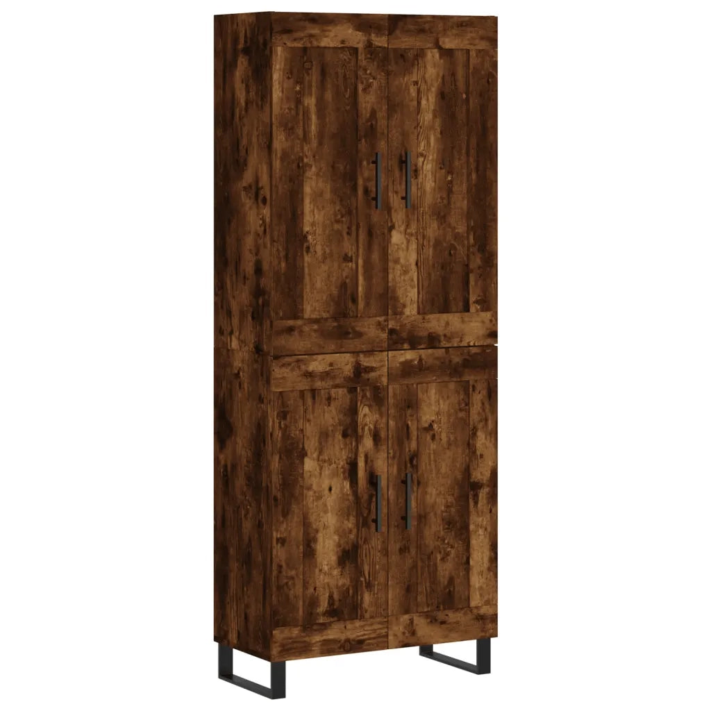 vidaXL Credenza Rovere Fumo  69,5x34x180 cm in Legno Multistrato