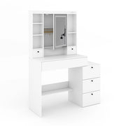 Vicco Tavolo da toilette Bianco 105.5 cm con specchio a LED