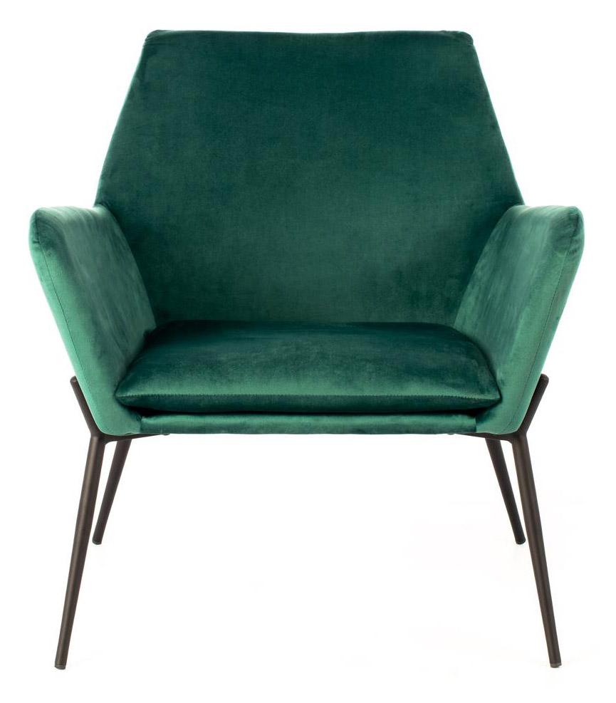 Poltrona Imbottita 54x71,5x70 cm in Velluto Verde