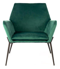 Poltrona Imbottita 54x71,5x70 cm in Velluto Verde