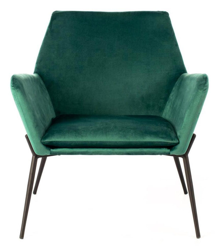 Poltrona Imbottita 54x71,5x70 cm in Velluto Verde
