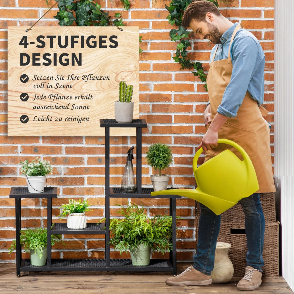 Libreria da esterno con 4 ripiani ¨C zephmum ¨C 91x25x83 cm nero