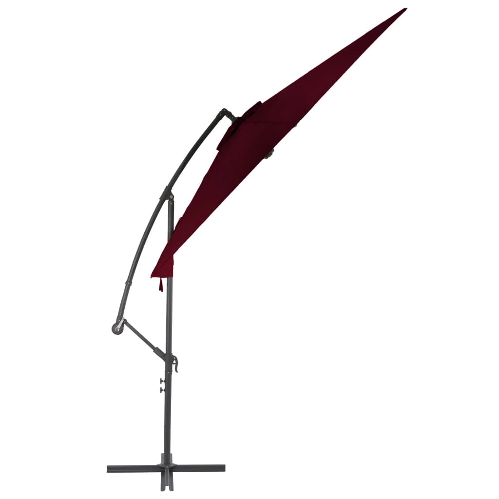 Ombrellone a braccio con palo in alluminio bordeaux da 300 cm 02_0008494
