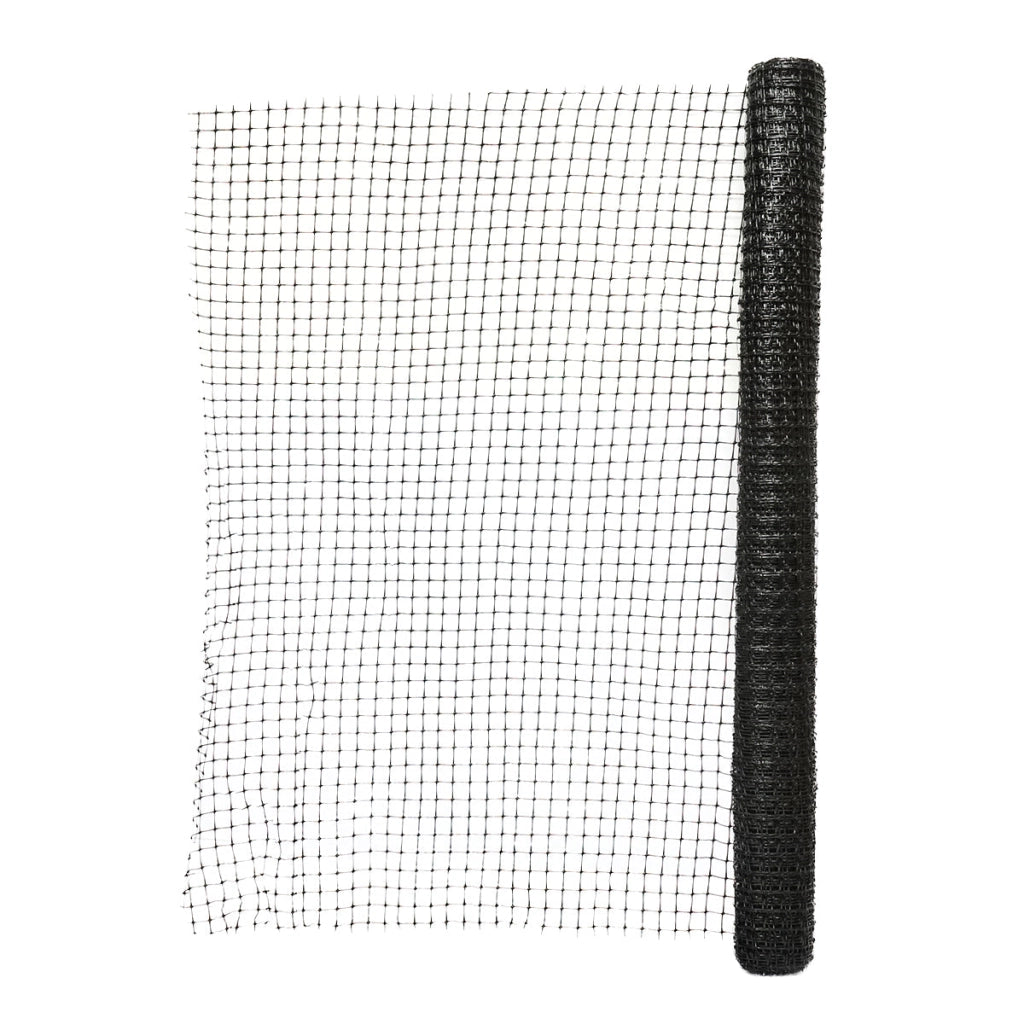 Rete per delimitazione lavori 90cmx10m con maglie 20x20mm, nera