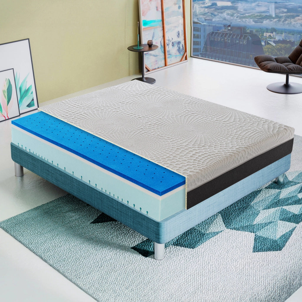 Materasso Matrimoniale 160x200 in Memory Foam - 3 Strati - Sfoderabile - A zone differenziate - Ortopedico