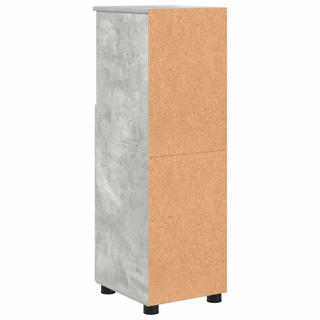 Mobile da Bagno | Armadio da bagno con porta Grigio cemento 30 x 35 x 95 cm