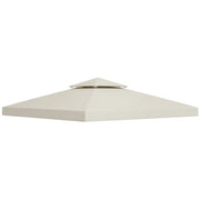Gazebo 3x3 m a 2 Livelli ¨C zephmum ¨C Poliestere, Crema, 300x300x220 cm