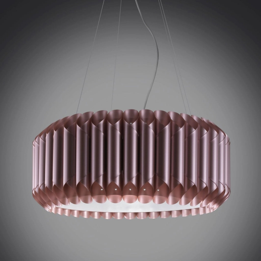 Sospensione Pink Metal in Metallo Cromato Cm. 60 x 31h