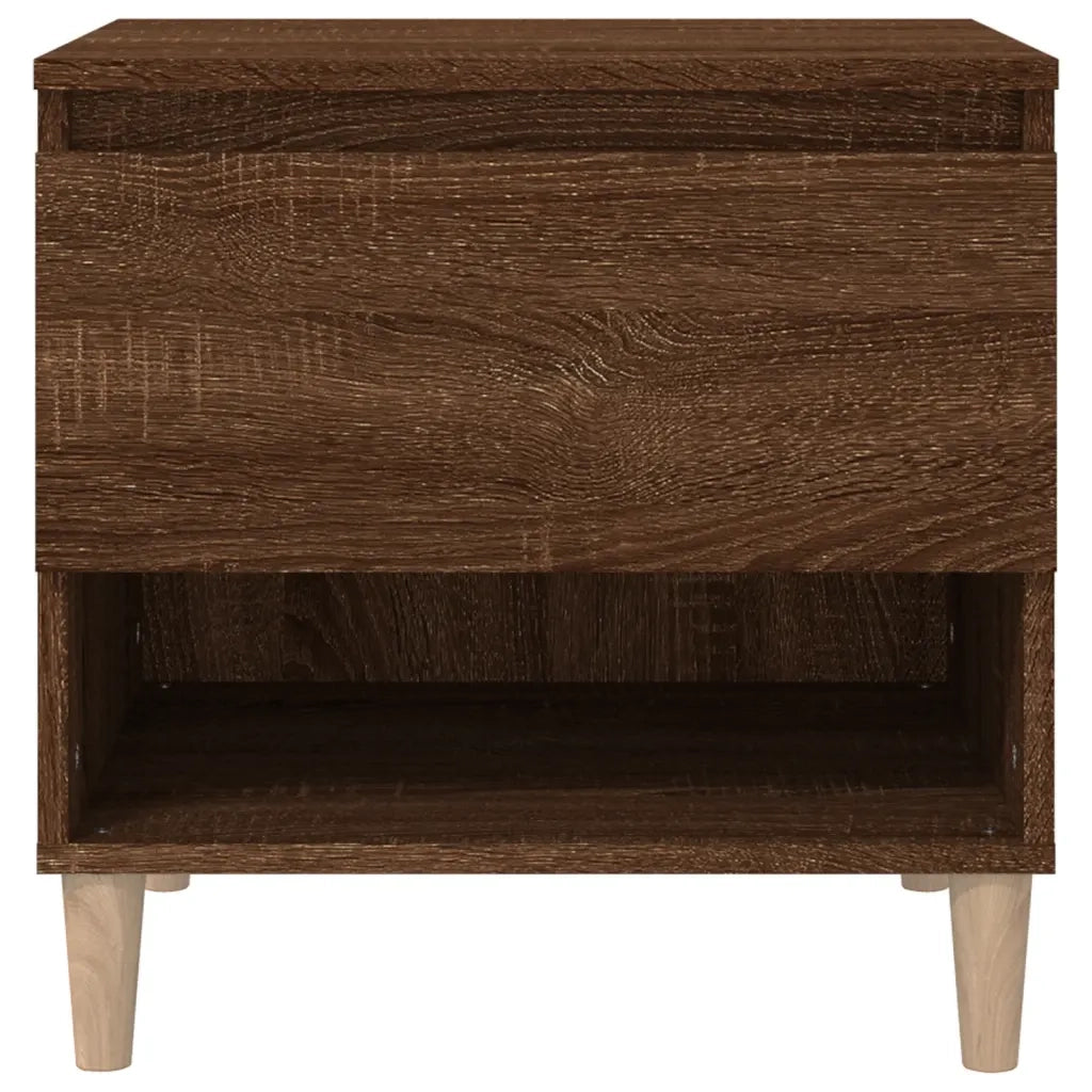 Comodini 2 pz-Set di 2 Tavolino da notte Rovere Marrone 50x46x50 cm in Legno Multistrato