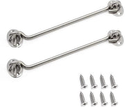 Accessori per la serratura - Ferro di chiusura di alta qualità - Accessori per la porta - Blocco porta - Acciaio inossidabile - 2 pezzi - Lunghezza totale 200mm - Cerniera per porta