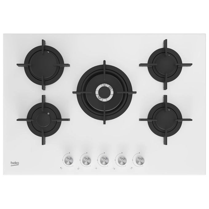Beko HILW75222SW Bianco Da incasso 75 cm Gas 5 Fornello(i)