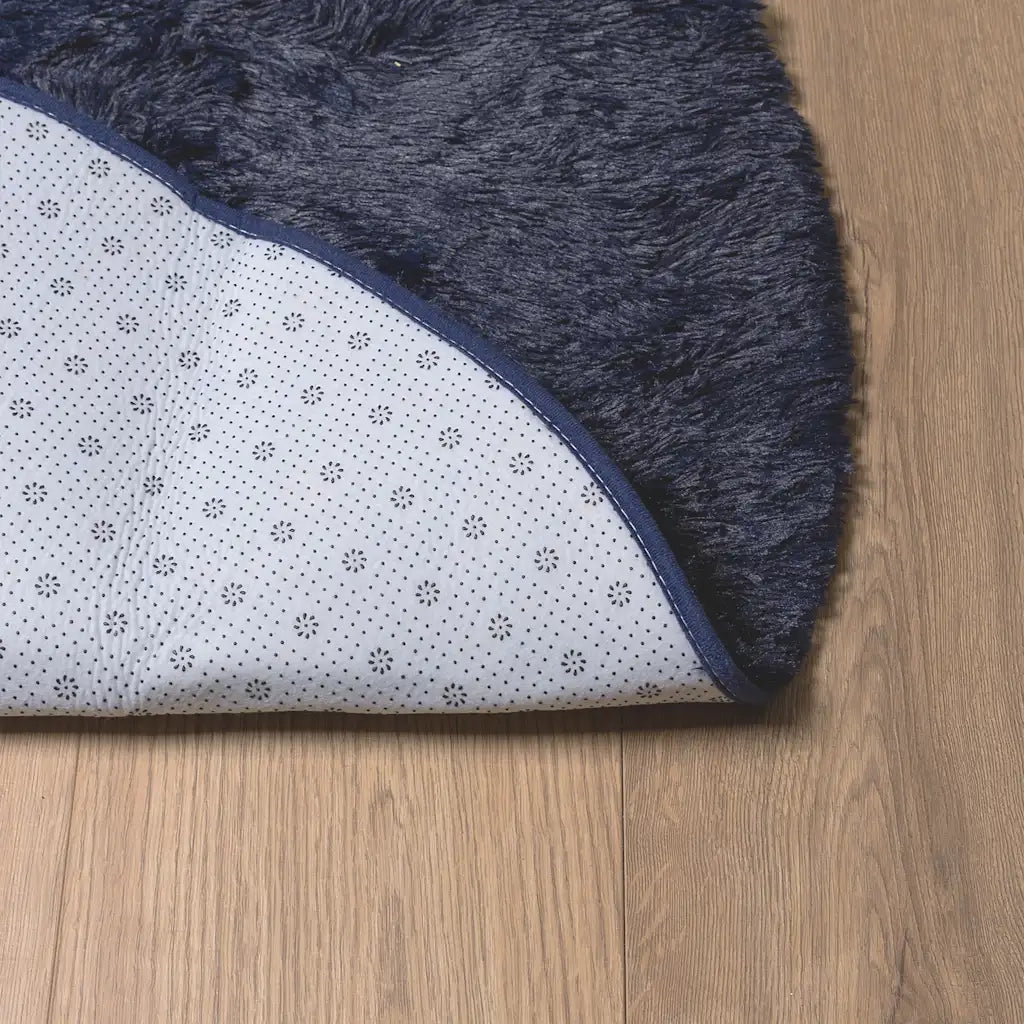 Tappeto Shaggy a Pelo Lungo NAVARRA Blu Marino 200x200 cm 4102923