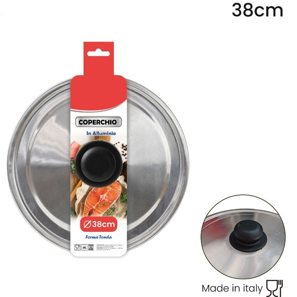 Trade Shop - Coperchio In Alluminio Tondo ø16-18-38-40-42cm Per Padelle Pentole Casseruole Tegami -