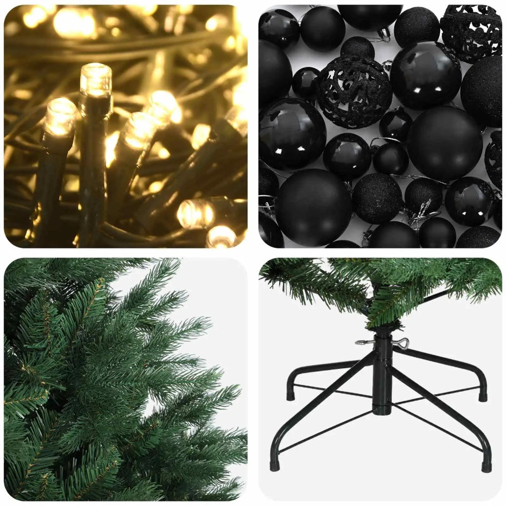 Albero di Natale artificiale con palline 240 cm 300 LED 3466372