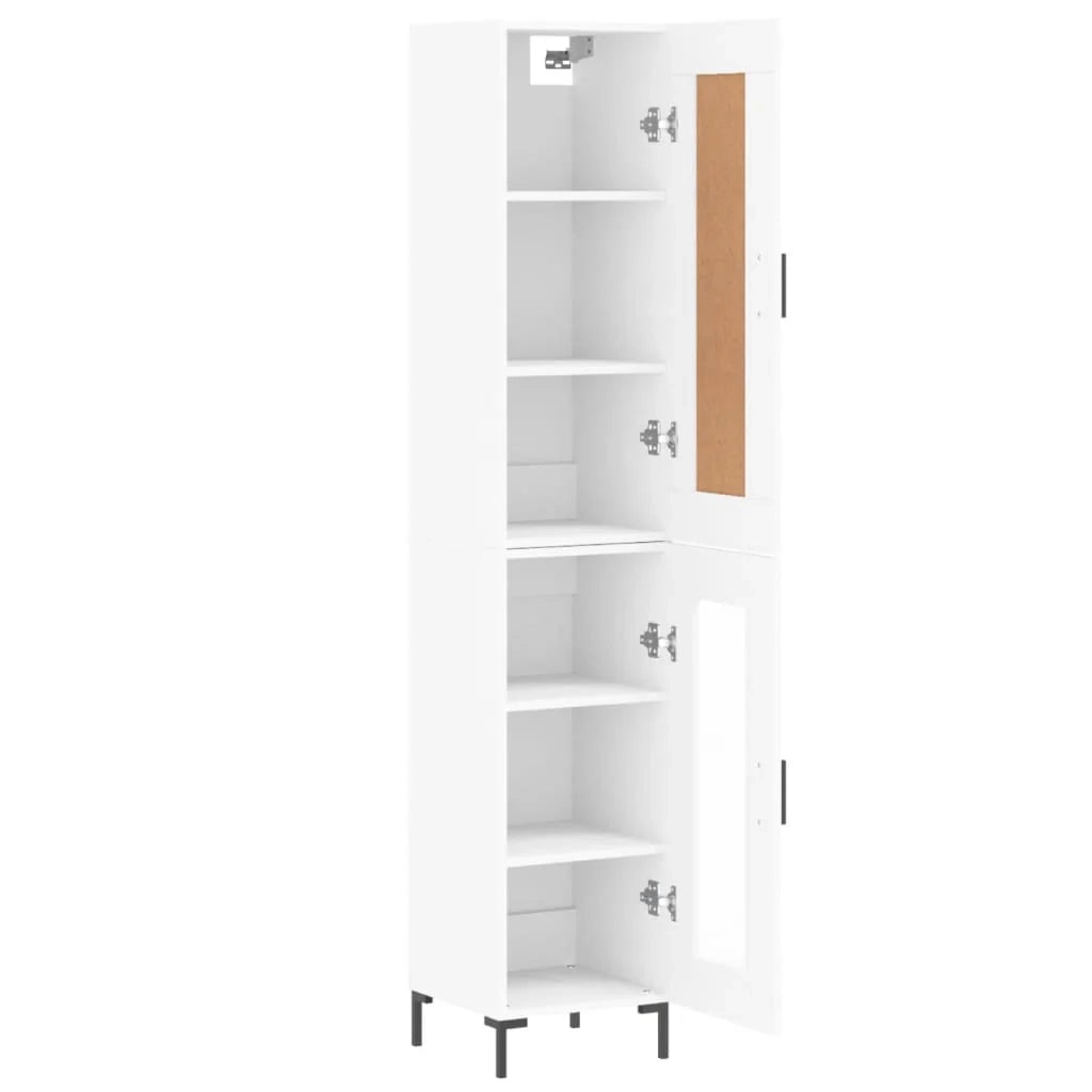 Buffet credenza cassettiera mobiletto mobile contenitore organizer cucina soggiorno salotto alto 34,5 x 34 x 180 cm legno ingegnerizzato bianco 02_0032272
