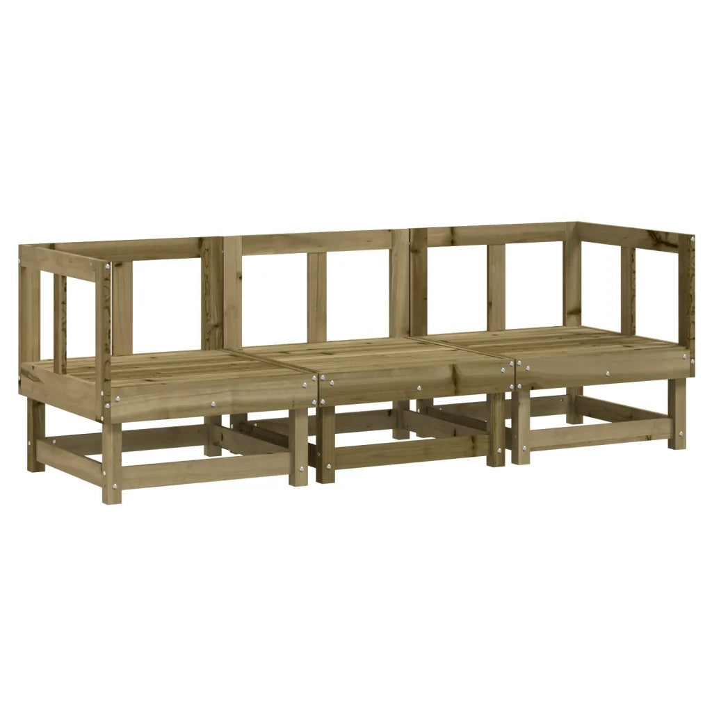 Salotto da Giardino-Set Salotto da Giardino 3 pz in Legno Impregnato di Pino 700629