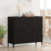 Credenza-Buffet-Armadio da cucina Rovere nero 34 x 90 x 80 cm Legno multistrato