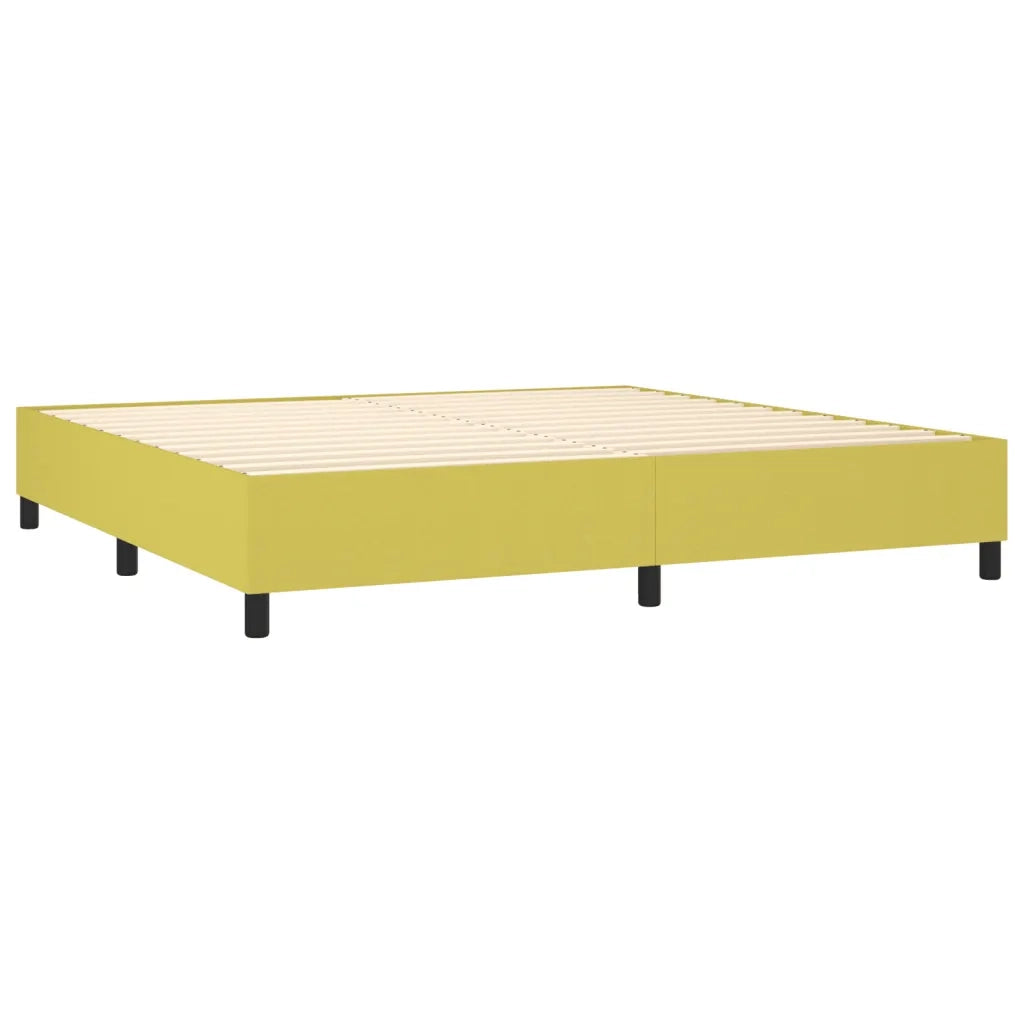Struttura Letto a Rete a Molle Verde 200x200 cm in Tessuto 3120893