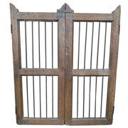 Porta in legno con finitura artigianale marrone 103x3x105 h cm
