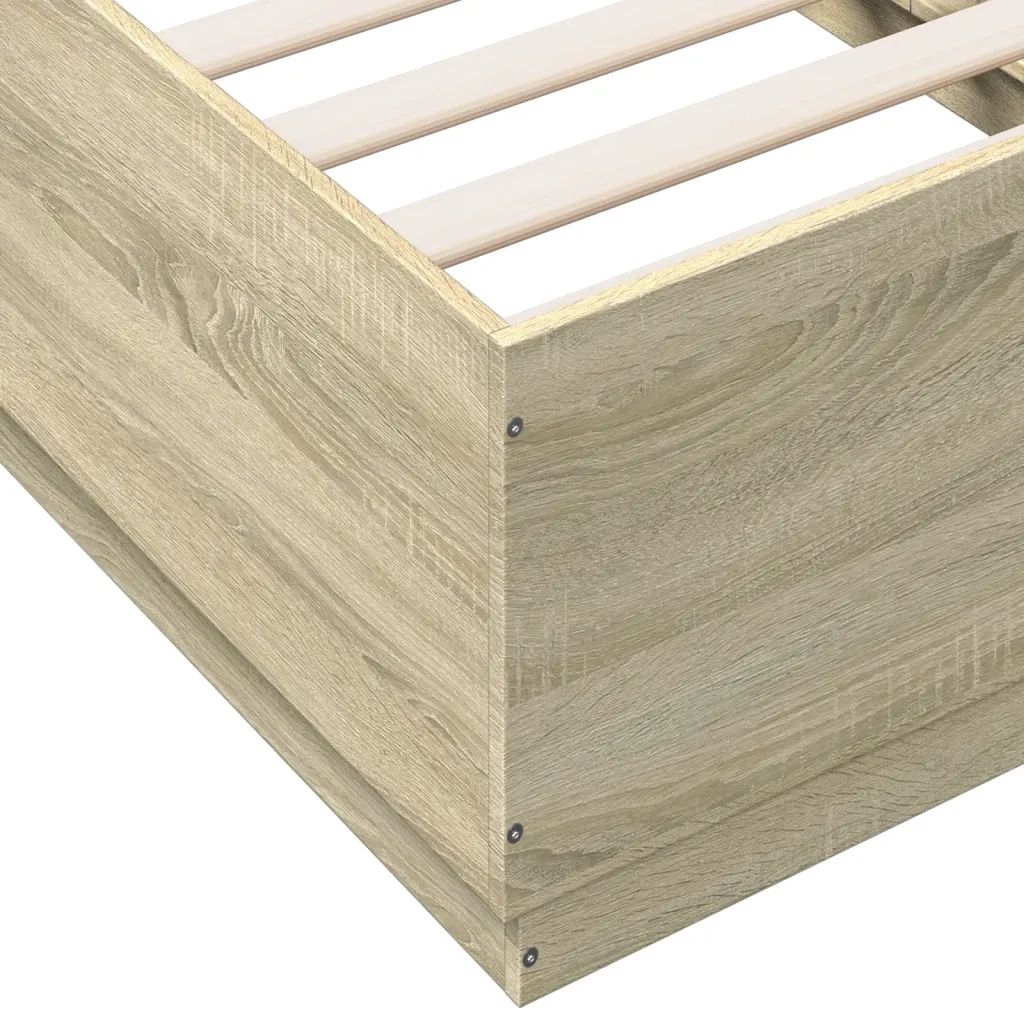 Giroletto-Struttura Letto Rovere Sonoma 75x190 cm in Legno Multistrato 551351