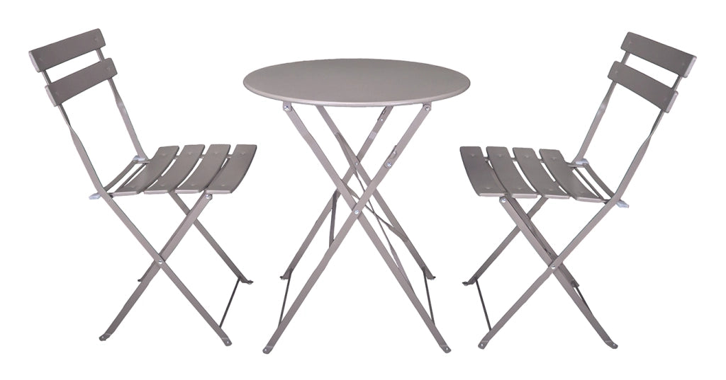 Set tavolo e sedie da giardino pieghevoli tortora – Positano TRSP03PO