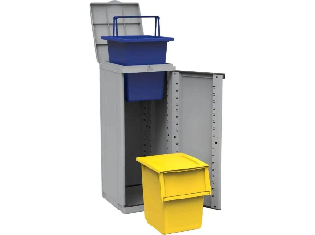 Terry 91847 Ecoline 1 Pattumiera Raccolta Differenziata 1 Anta Porta-Sacco 110 L Uso Interno Esterno colore Grigio