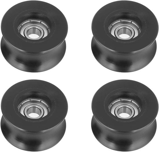 Ugolotto per catena - cavo conduttore nylon rivestito - nero - 4 pezzi - adatto per applicazioni su binario