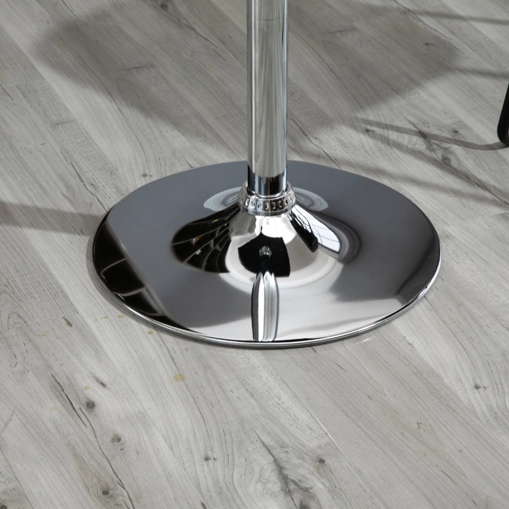 Tavolino Quadrato Altezza Regolabile 60x60x82-103 cm  Nero