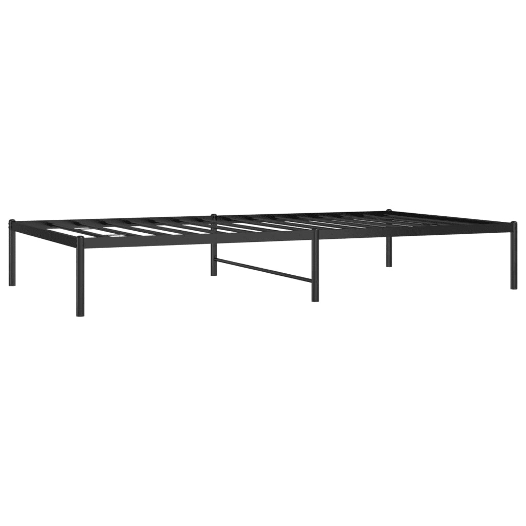 Letto singolo | Letto per adulti | Giroletto in Metallo Nero 107x203 cm