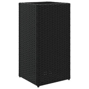 Fioriera | Cassetta per fiori | Vaso da Giardino Nero 30x30x60 cm in Polyrattan