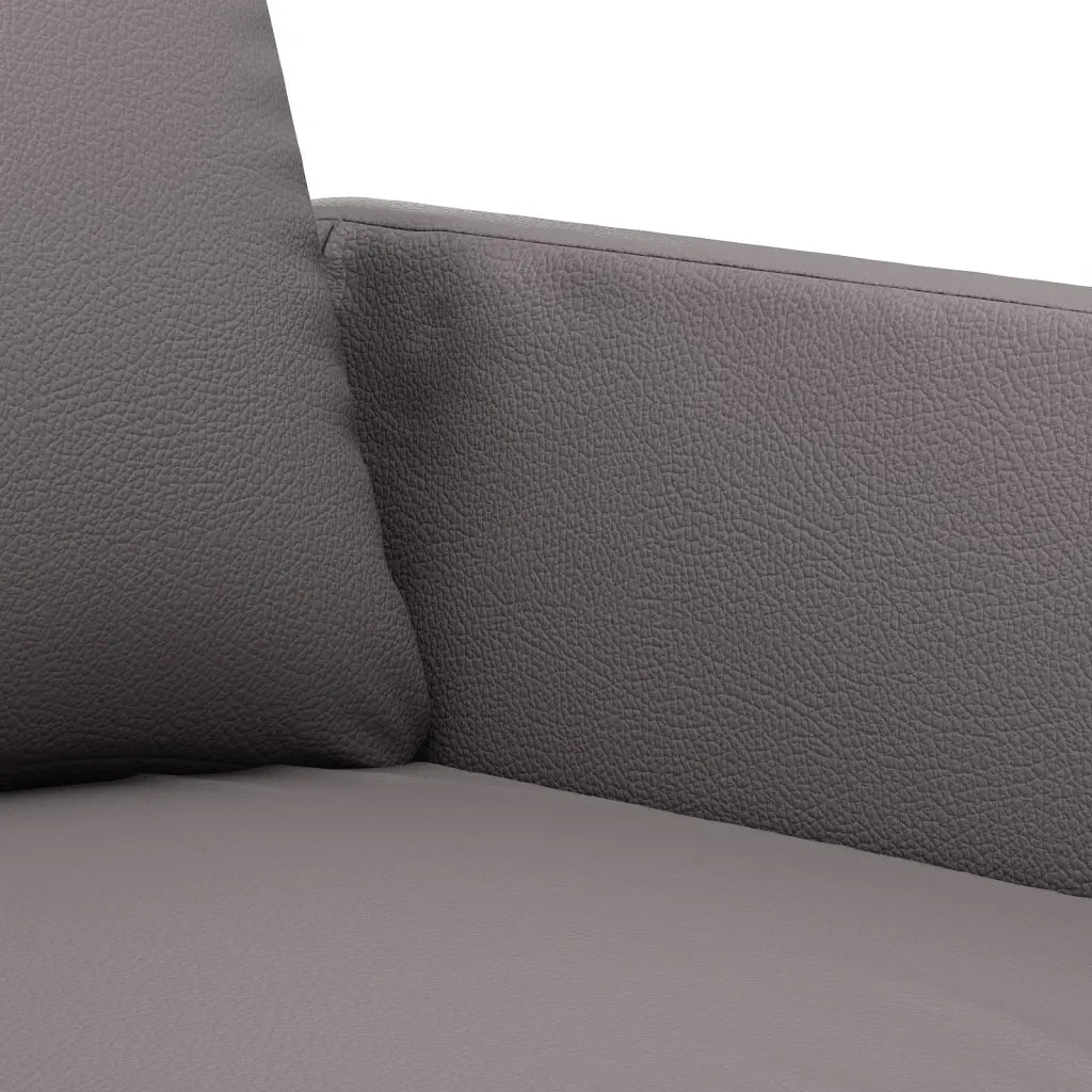 Set di Divani 4 pz con Cuscini Grigio in Similpelle