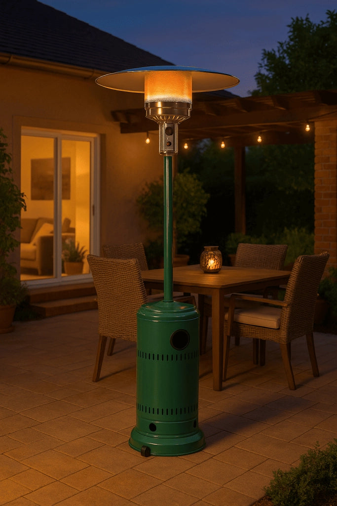 STUFA A FUNGO AEREA A GAS PATIO PER ESTERNO COLORE VERDE
