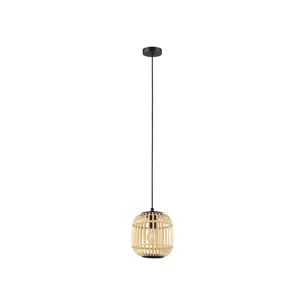 Lampadario Contemporaneo Bordesley Piccolo 1 Luce Acciaio Nero