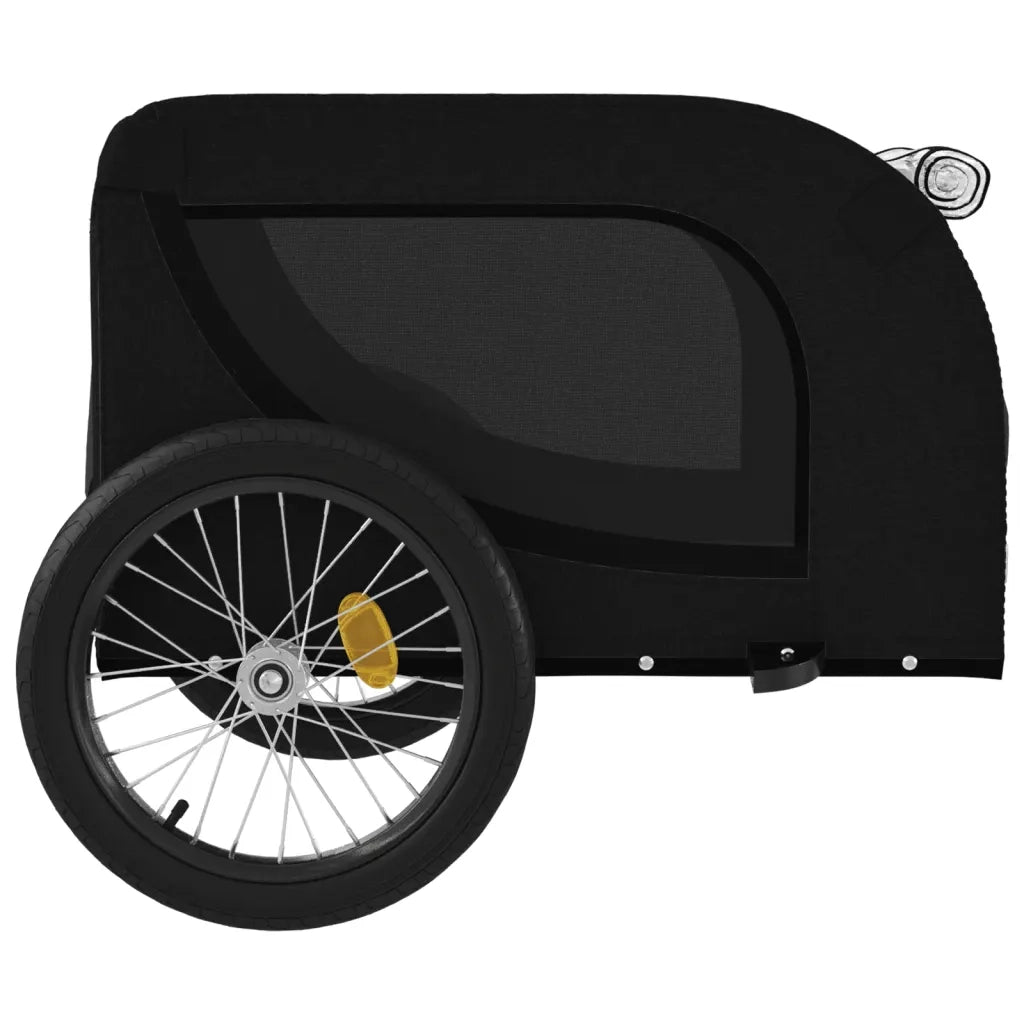 Rimorchio da Bici per Animali Nero Oxford e Ferro CFW8481185