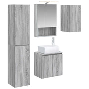 Set di Armadi da Bagno 5 pcs Sonoma grigio 50 x 14,5 x 70 cm 3407324