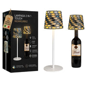 Akitaink Lampada da Tavolo LED Mosaico Fish Ricaricabile