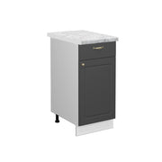 Mobiletto base per cucina Fame-Line Antracite-oro/Bianco 40 cm, PL Marmo Vicco