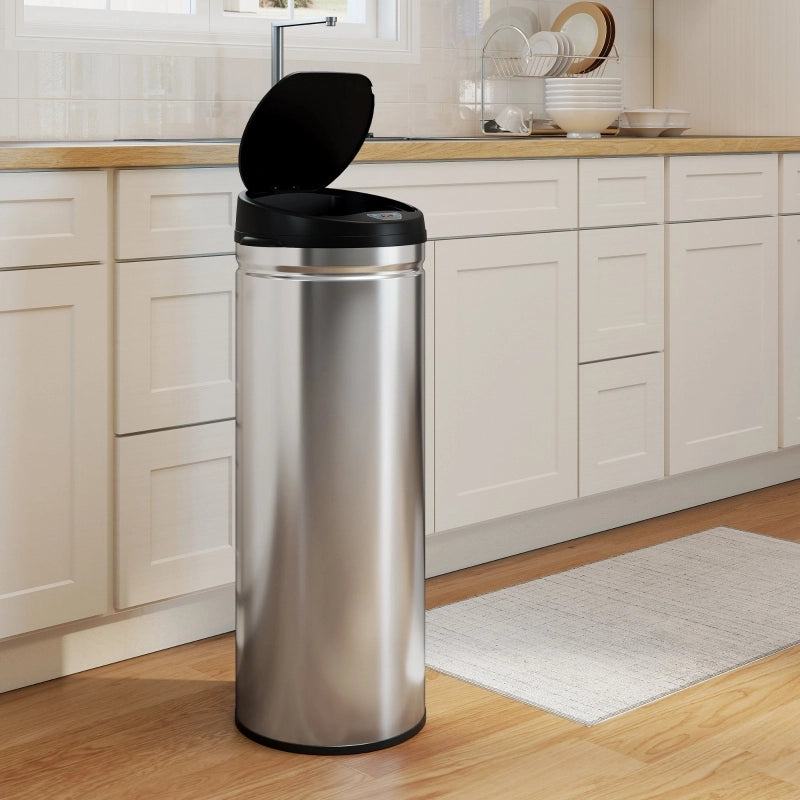 PATTUMIERA Sensor 50 L in acciaio inox Argento con chiusura soft-close