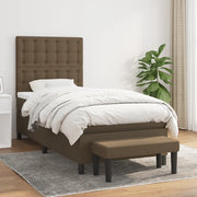 Giroletto a Molle con Materasso Marrone Scuro 80x200 cm Tessuto cod mxl 59454