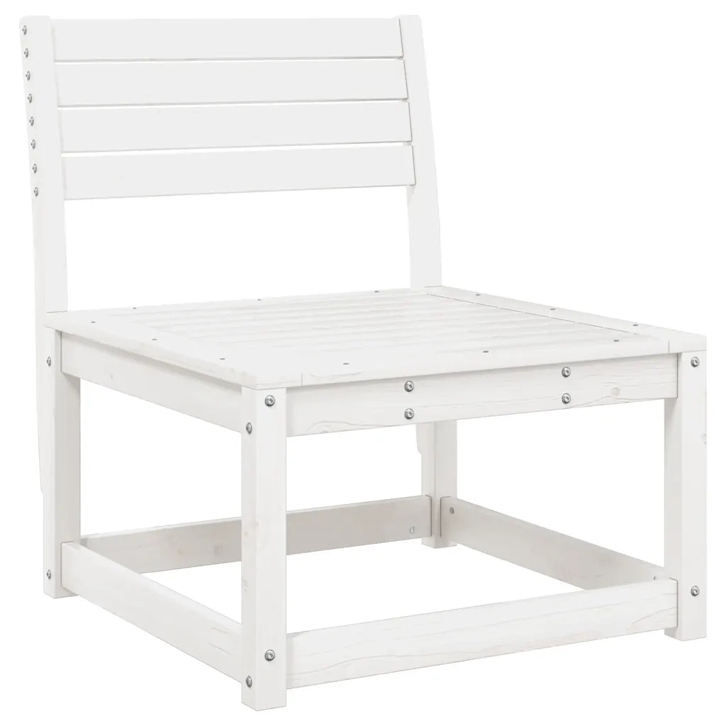 Set Salotto da Giardino 5 pz Bianco in Legno Massello di Pino 3216916