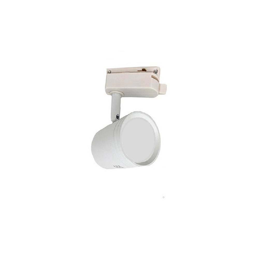 Trade Shop - Porta Faretto Gu10 Per Binario Faro Proiettore Per Soffitto Orientabile P26-gu10 - Bianco