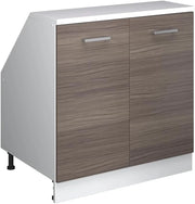 Mobile sottotetto Rion, Grigio nobile, 80 x 81.6 cm con 2 porte, carcassa 60 cm profondità, adatto per il salvaspazio sotto tetti spioventi