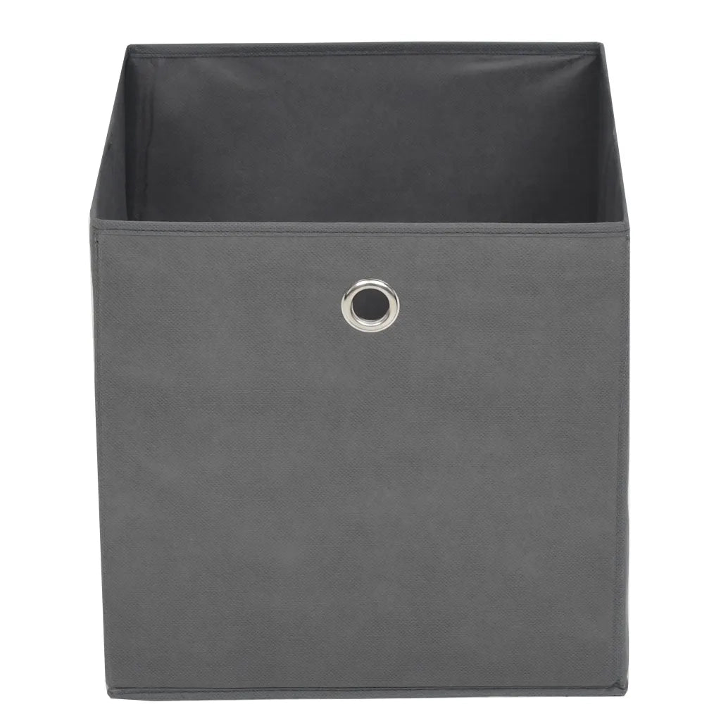 Contenitori 4 pz in Tessuto non Tessuto 32x32x32 cm Grigio 245747