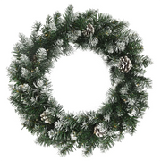 Ghirlanda Natalizia con Luci LED Verde 60 cm PVC 345172