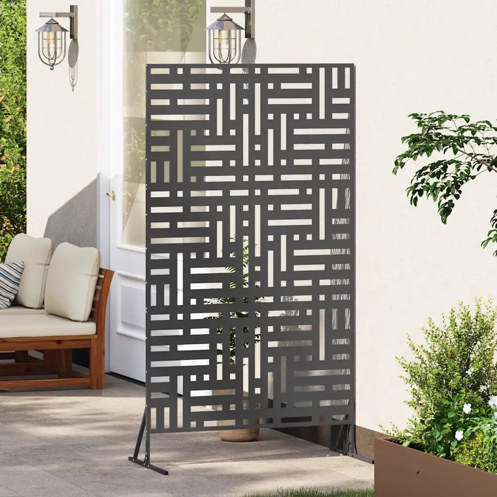 Schermo per Privacy Nero 100 x 50 x 180 cm Acciaio CFW8553020