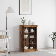 Mobile TV  con luci LED in legno vecchio 60,5x37x100 cm
